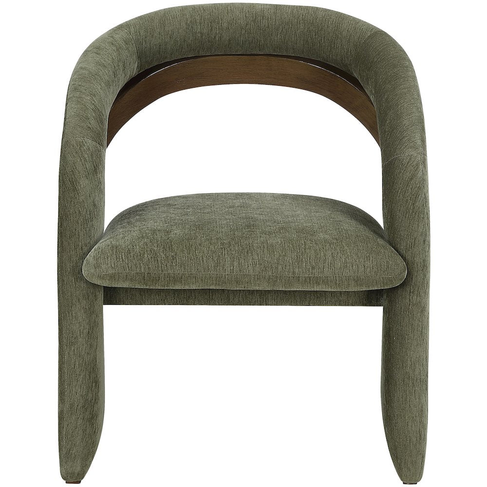Riven Green Performance Fabric Upholstered Dining Chair
