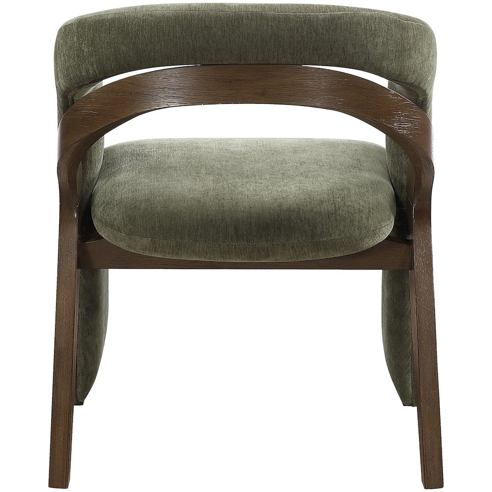 Riven Green Performance Fabric Upholstered Dining Chair