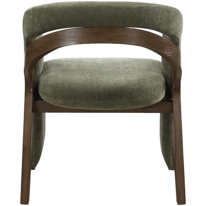 Riven Green Performance Fabric Upholstered Dining Chair