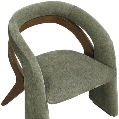 Riven Green Performance Fabric Upholstered Dining Chair