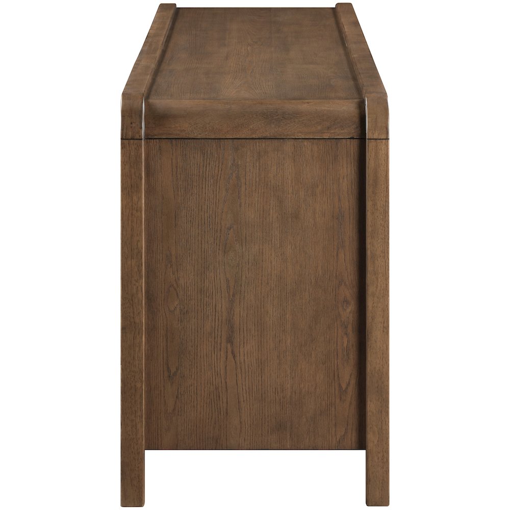Harmony Brown Oak Veneer Rubberwood Sideboard/Buffet
