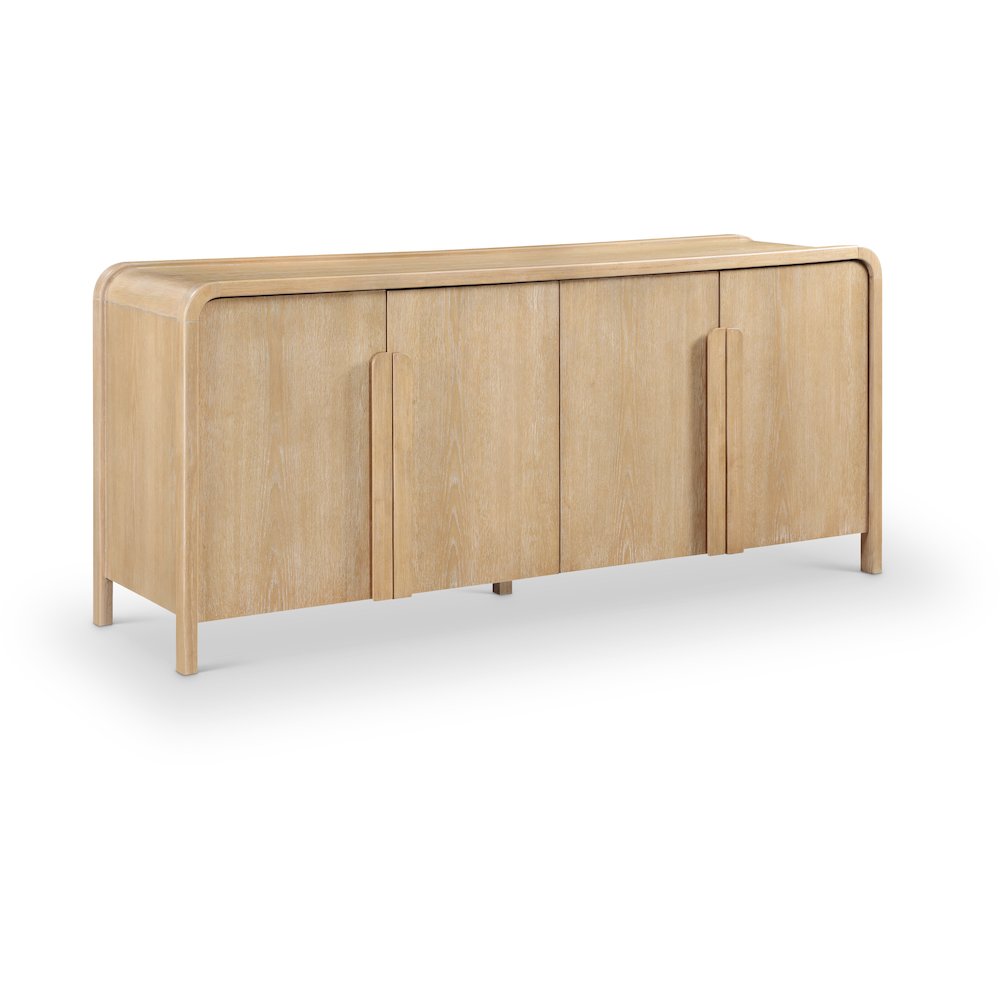 Harmony Natural Oak Veneer Rubberwood Sideboard/Buffet