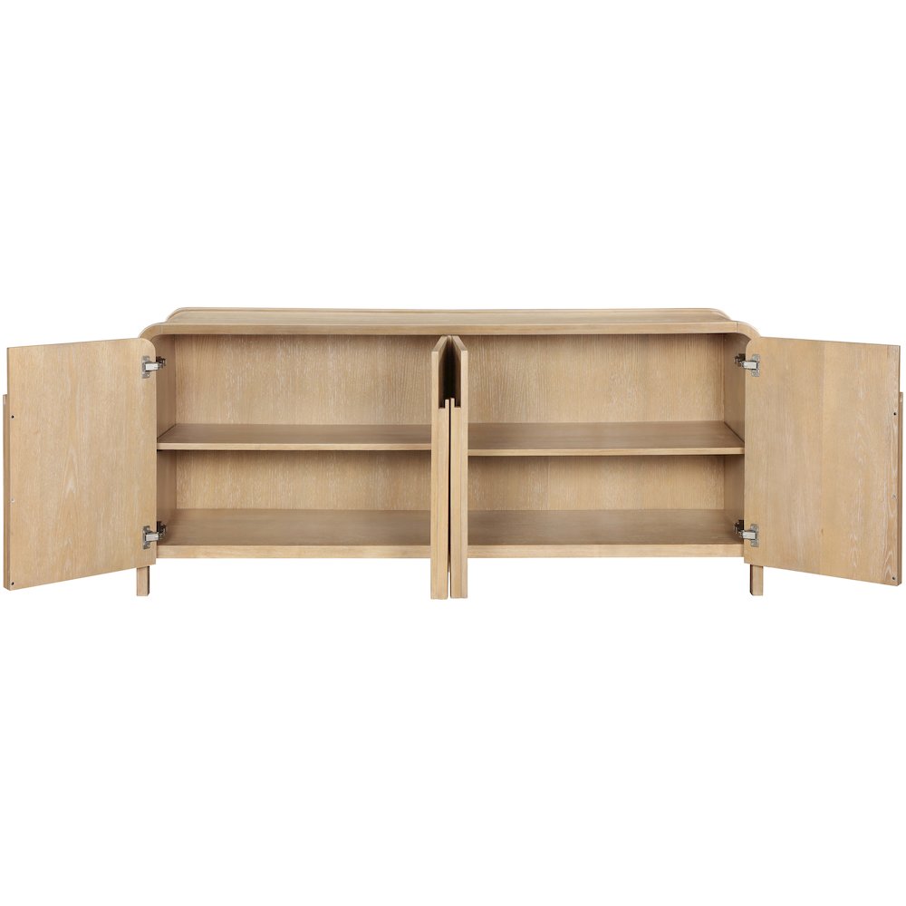 Harmony Natural Oak Veneer Rubberwood Sideboard/Buffet