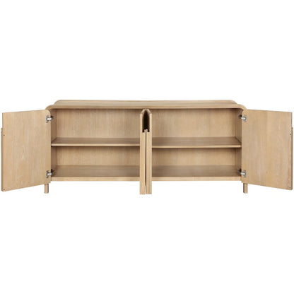 Harmony Natural Oak Veneer Rubberwood Sideboard/Buffet