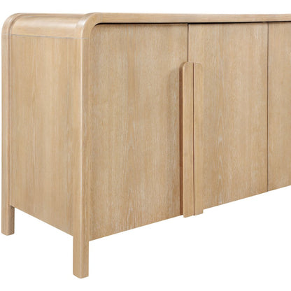 Harmony Natural Oak Veneer Rubberwood Sideboard/Buffet