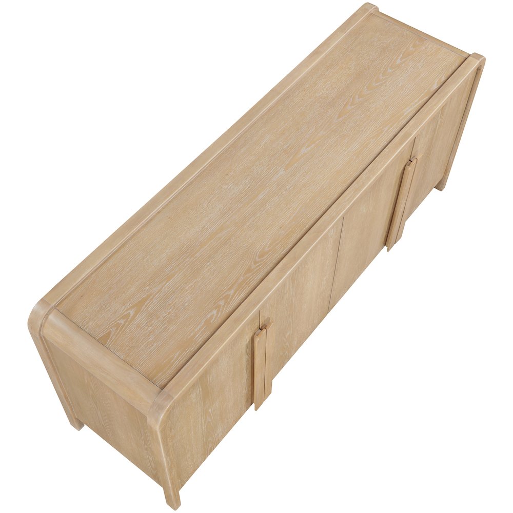 Harmony Natural Oak Veneer Rubberwood Sideboard/Buffet