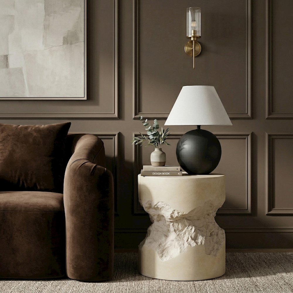 Naturae Beige Concrete Indoor / Outdoor End / Side Table