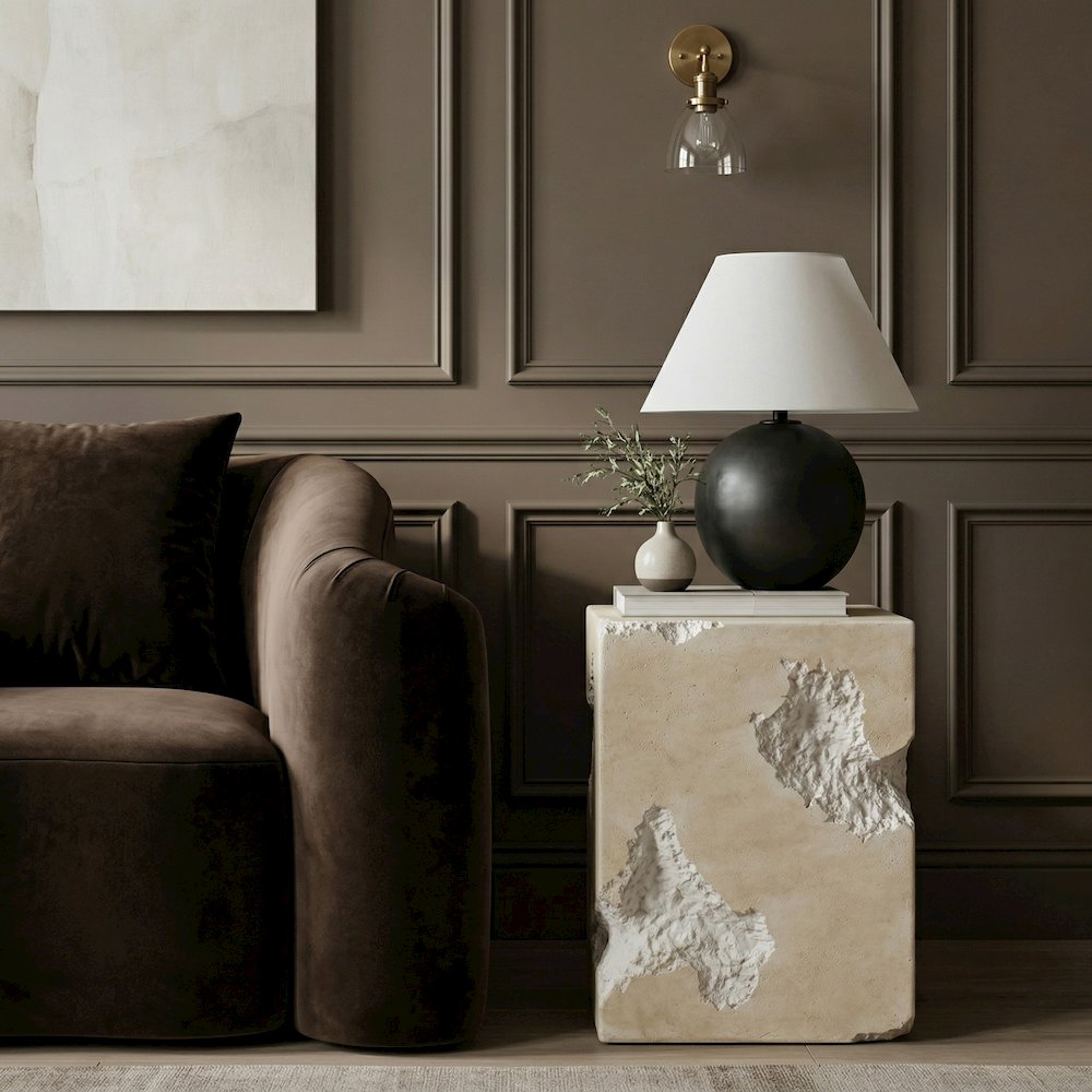 Naturae Beige Concrete Indoor / Outdoor End / Side Table