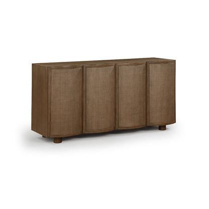 Norin Brown Solid Wood And Oak Veneer Sideboard/Buffet