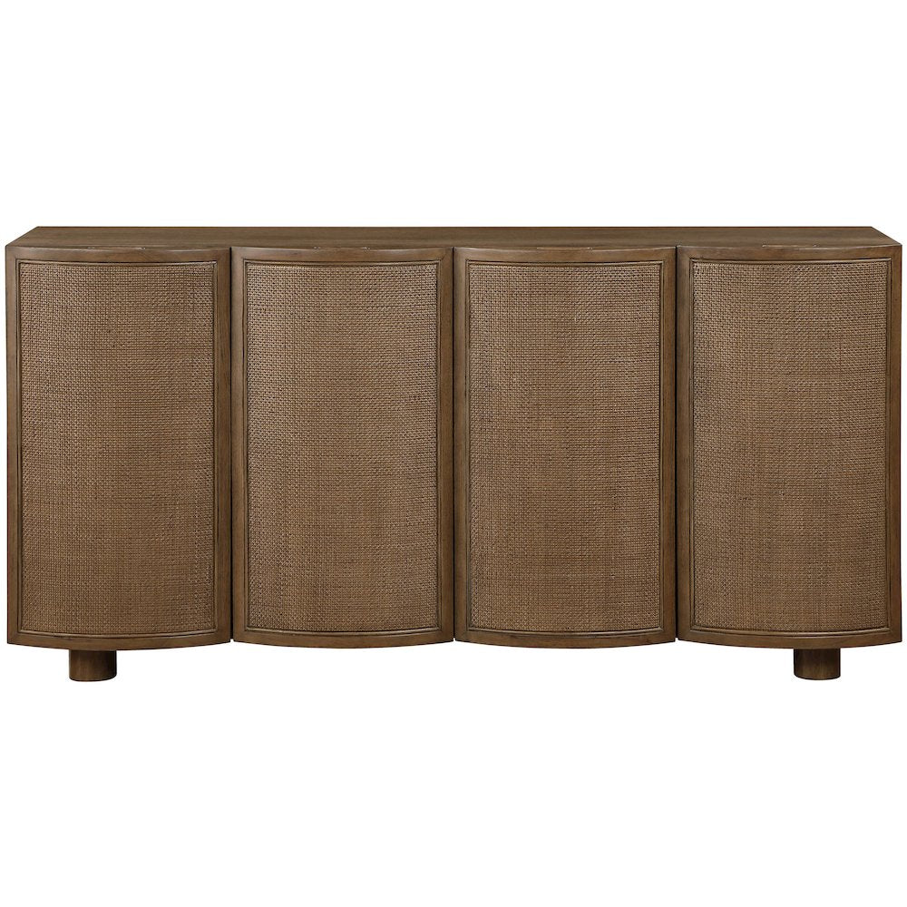 Norin Brown Solid Wood And Oak Veneer Sideboard/Buffet