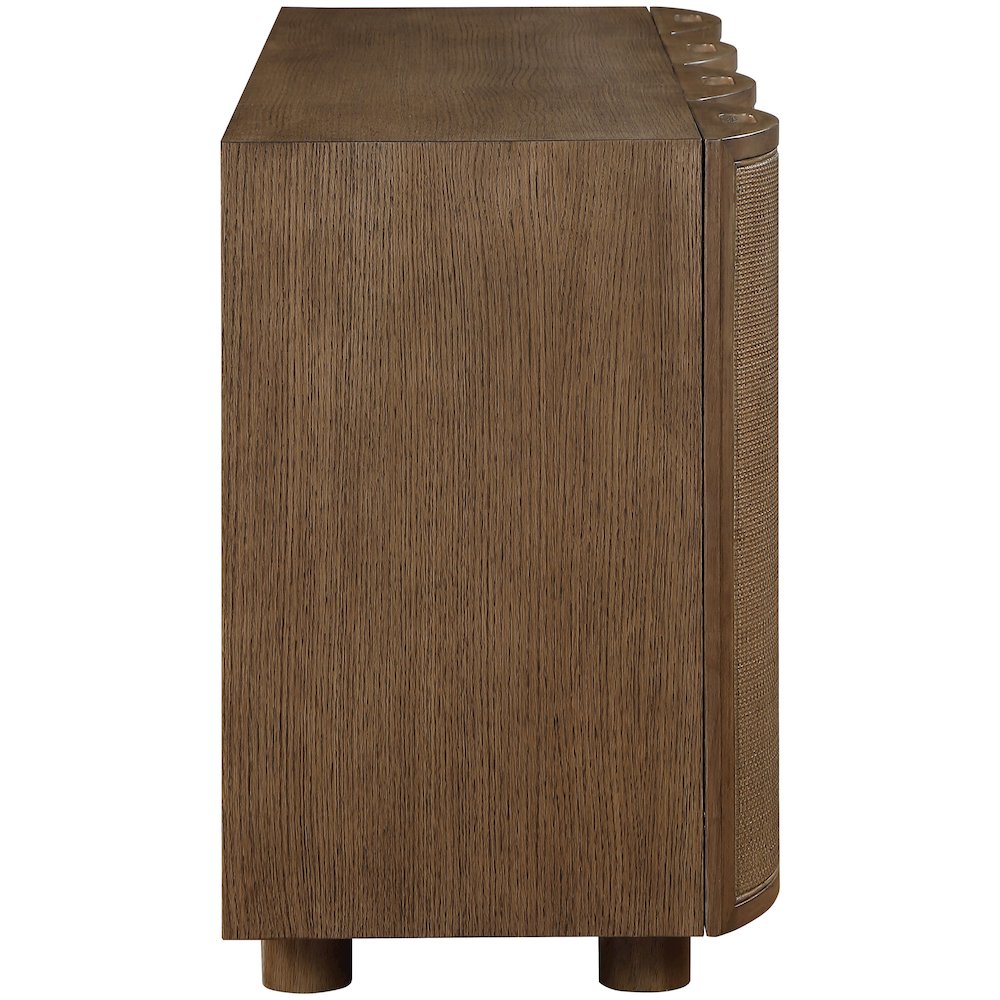 Norin Brown Solid Wood And Oak Veneer Sideboard/Buffet