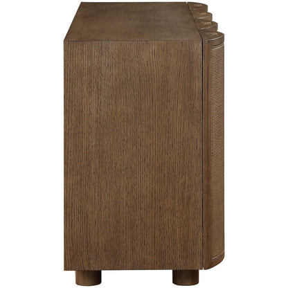 Norin Brown Solid Wood And Oak Veneer Sideboard/Buffet