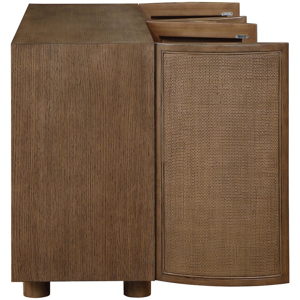 Norin Brown Solid Wood And Oak Veneer Sideboard/Buffet