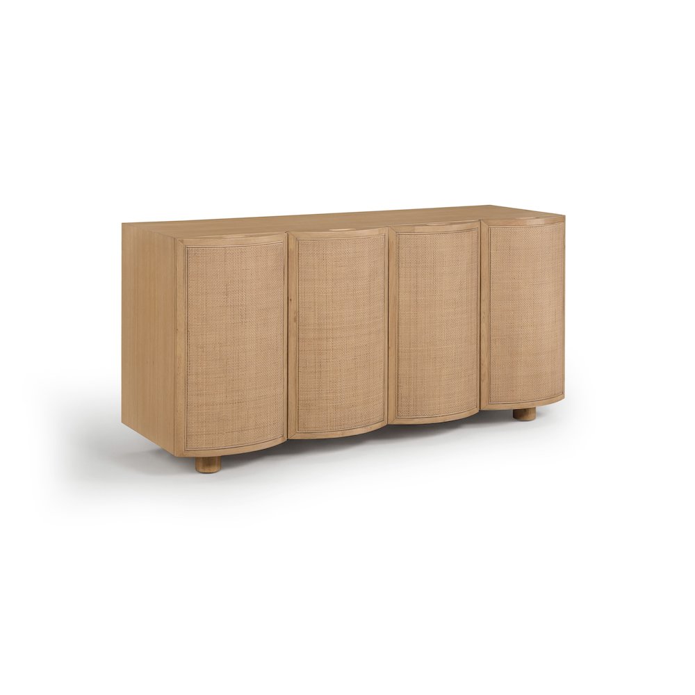 Norin Natural Solid Wood And Oak Veneer Sideboard/Buffet