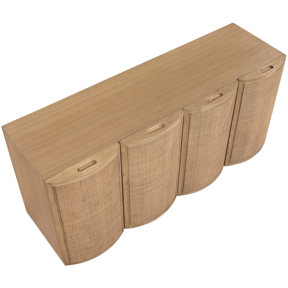 Norin Natural Solid Wood And Oak Veneer Sideboard/Buffet