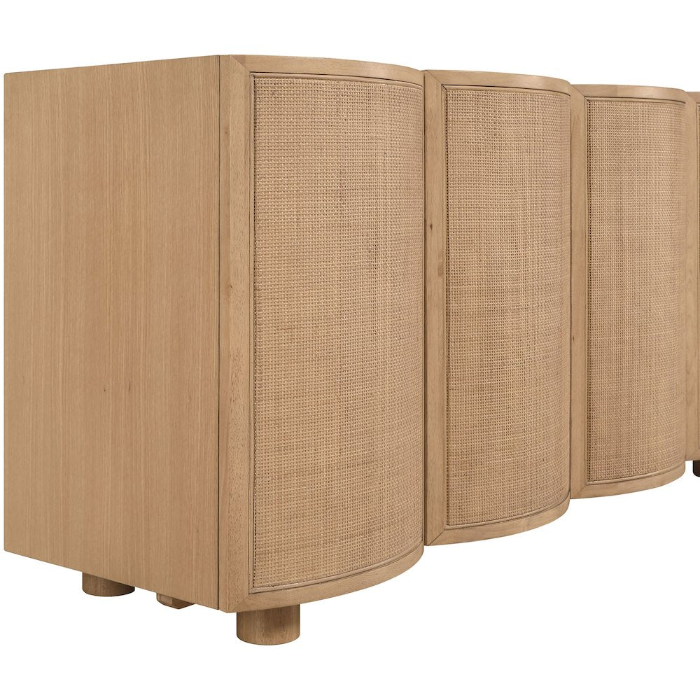 Norin Natural Solid Wood And Oak Veneer Sideboard/Buffet