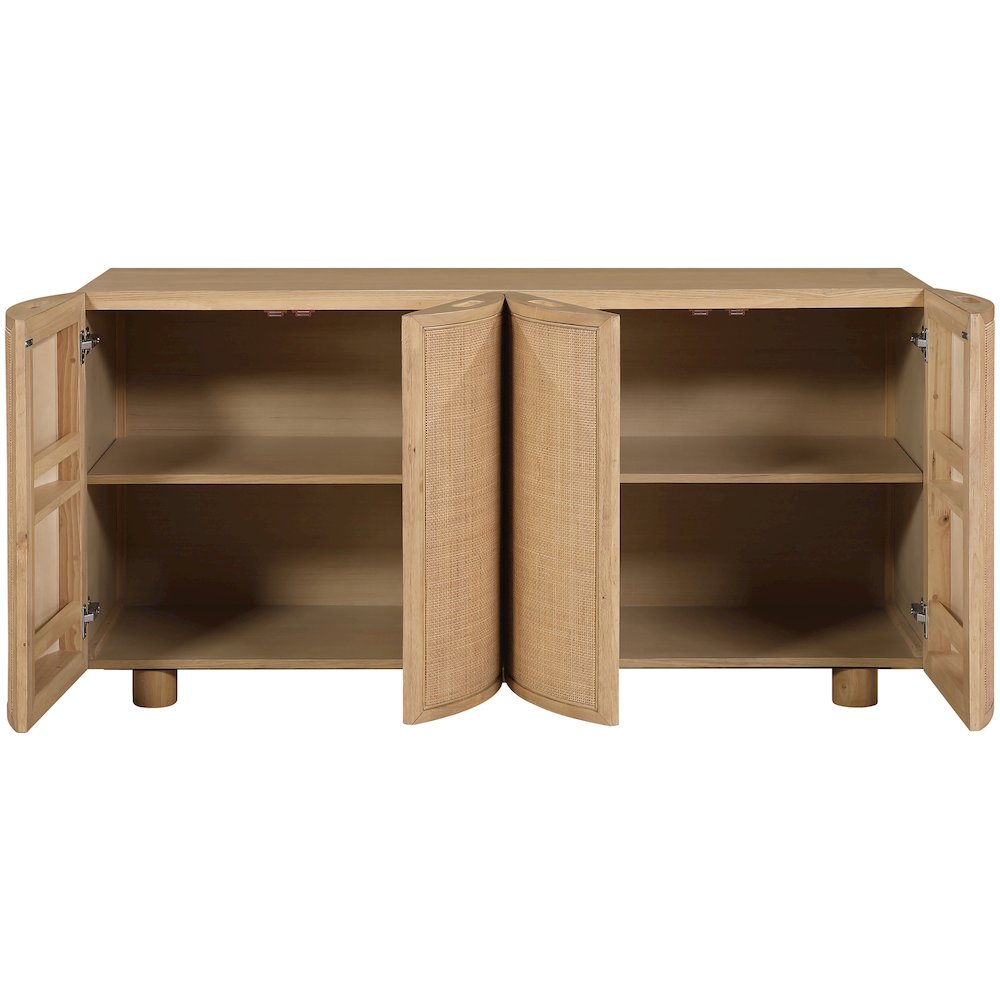 Norin Natural Solid Wood And Oak Veneer Sideboard/Buffet