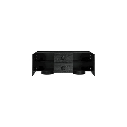 Bubble Black Rubberwood with Oak Veneer Sideboard/Buffet