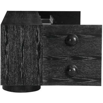 Bubble Black Rubberwood with Oak Veneer Sideboard/Buffet