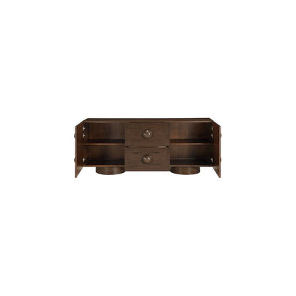 Bubble Brown Rubberwood with Oak Veneer Sideboard/Buffet