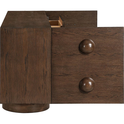 Bubble Brown Rubberwood with Oak Veneer Sideboard/Buffet