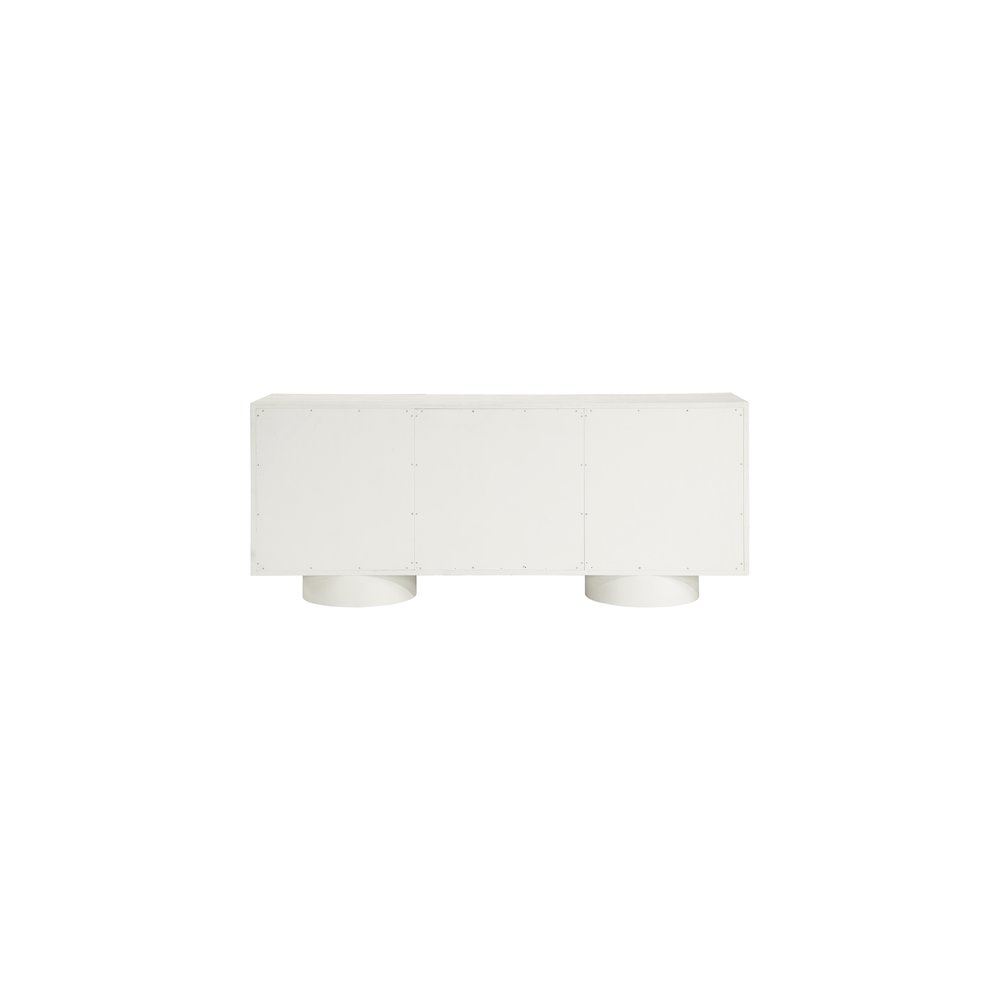 Bubble Cream Rubberwood with Oak Veneer Sideboard/Buffet