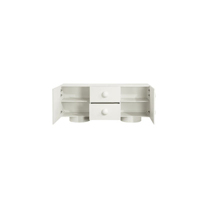 Bubble Cream Rubberwood with Oak Veneer Sideboard/Buffet