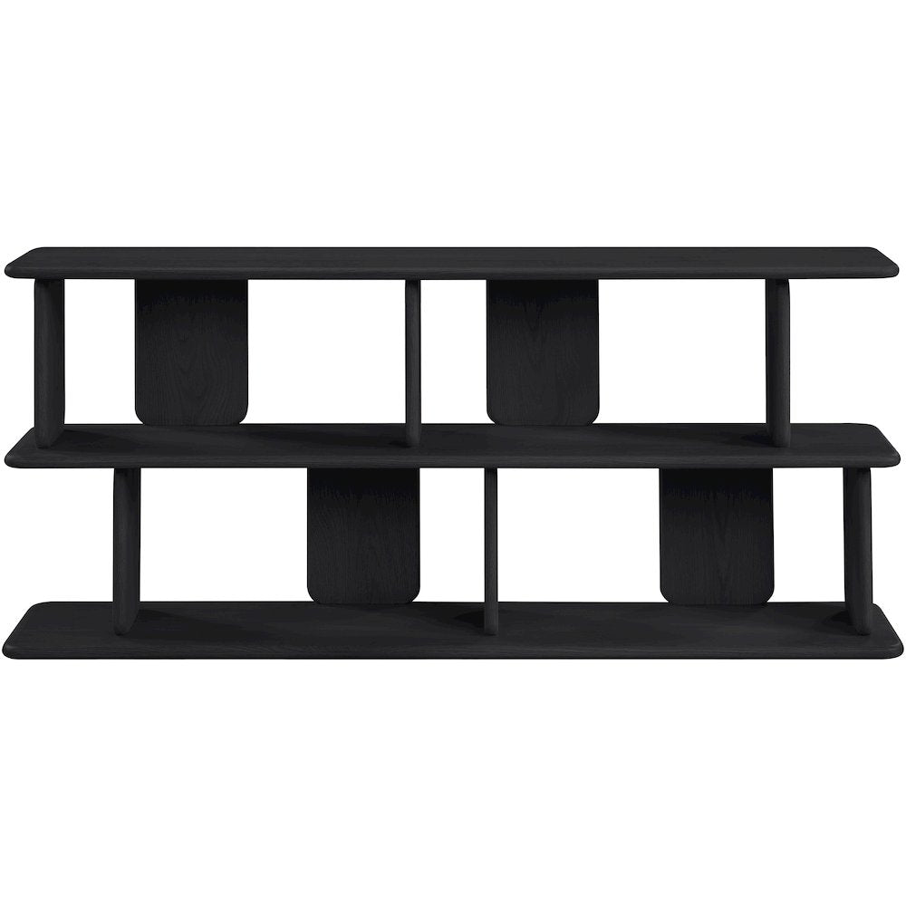 Nexa Black Solid Wood And Oak Veneer Media Console