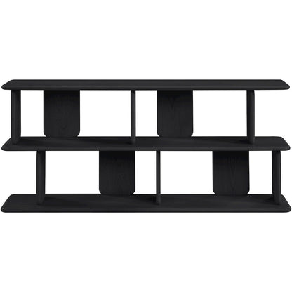 Nexa Black Solid Wood And Oak Veneer Media Console