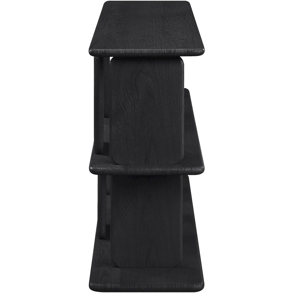 Nexa Black Solid Wood And Oak Veneer Media Console