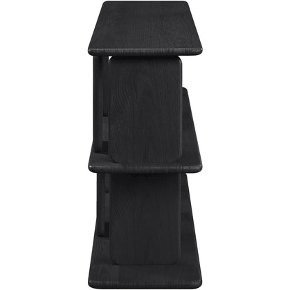 Nexa Black Solid Wood And Oak Veneer Media Console