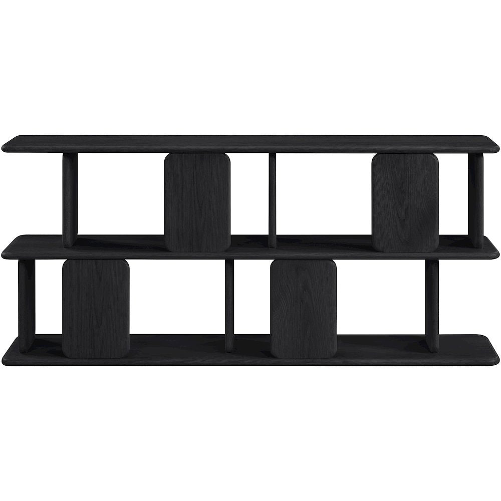 Nexa Black Solid Wood And Oak Veneer Media Console