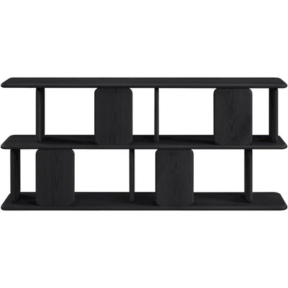 Nexa Black Solid Wood And Oak Veneer Media Console
