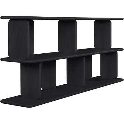 Nexa Black Solid Wood And Oak Veneer Media Console