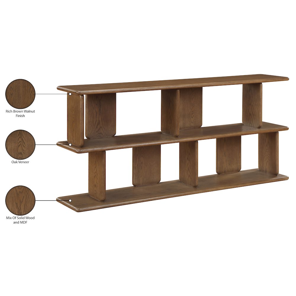 Nexa Brown Solid Wood And Oak Veneer Media Console