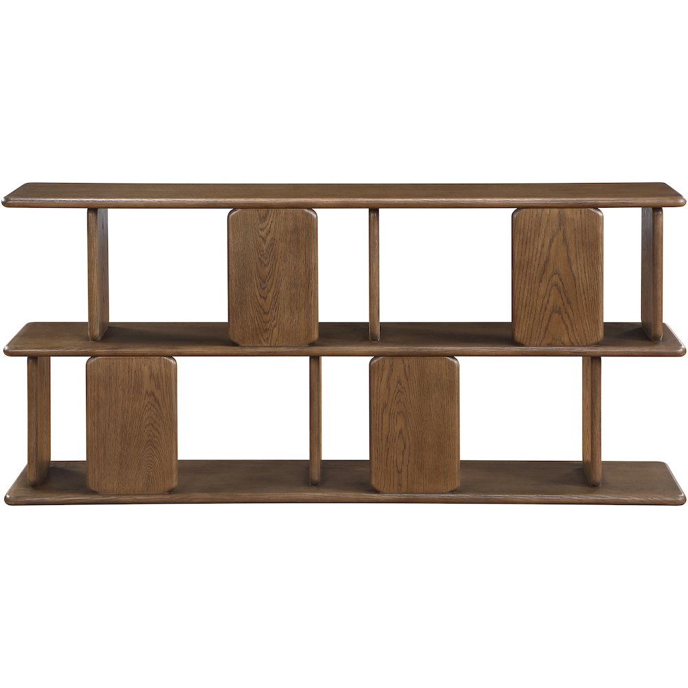 Nexa Brown Solid Wood And Oak Veneer Media Console