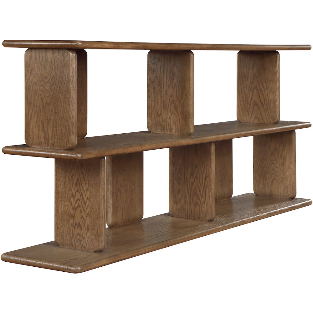 Nexa Brown Solid Wood And Oak Veneer Media Console