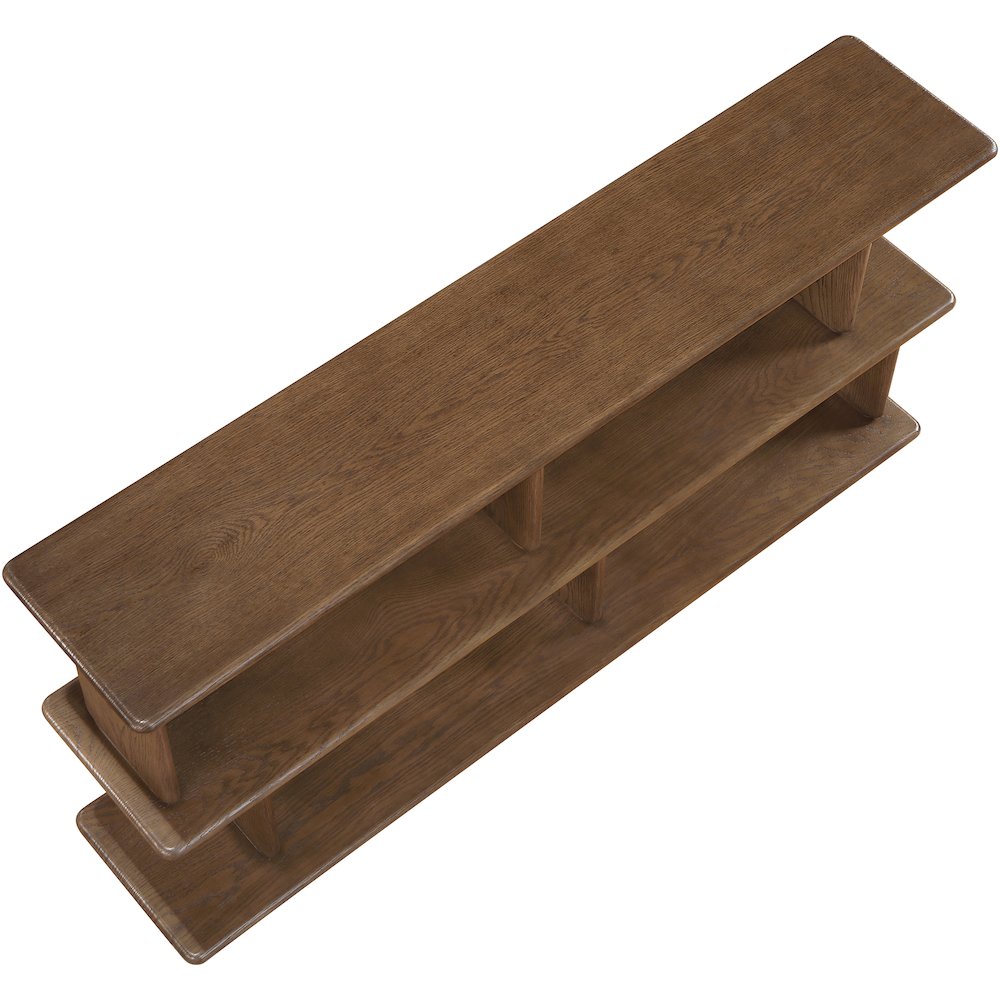Nexa Brown Solid Wood And Oak Veneer Media Console