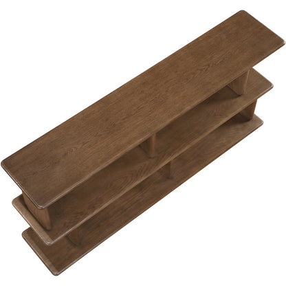 Nexa Brown Solid Wood And Oak Veneer Media Console