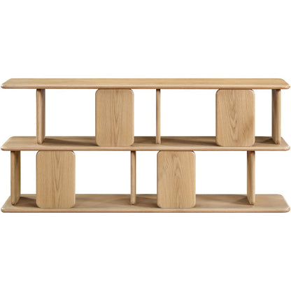 Nexa Natural Solid Wood And Oak Veneer Media Console