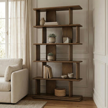 Nexa Brown Solid Wood And Oak Veneer Bookcase