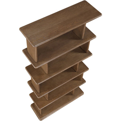 Nexa Brown Solid Wood And Oak Veneer Bookcase