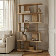 Nexa Natural Solid Wood And Oak Veneer Bookcase
