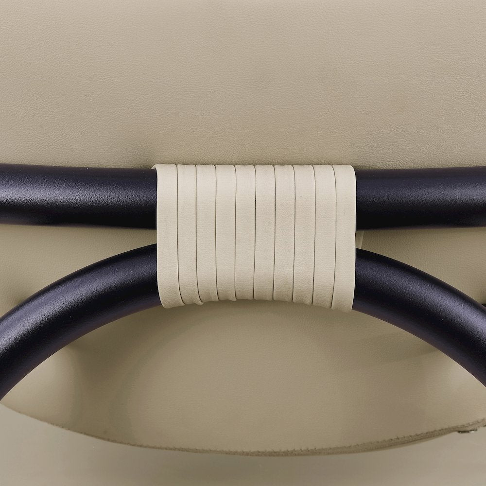 Serava Beige Vegan Leather Upholstered Dining Chair, Set of 2