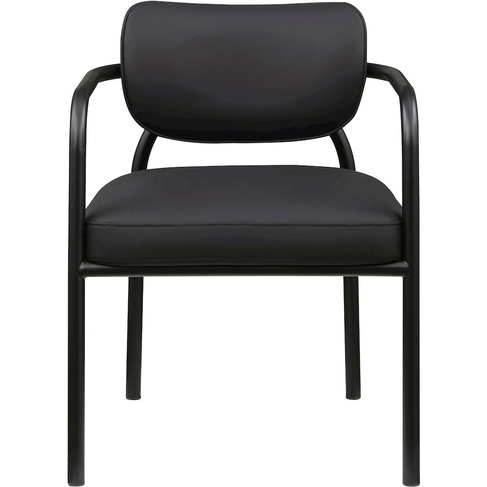Serava Black Vegan Leather Upholstered Dining Chair, Set of 2