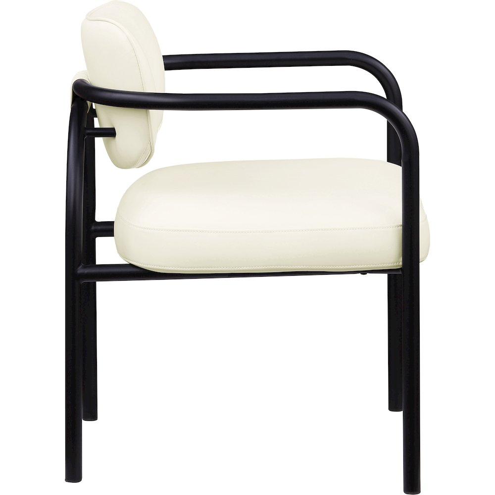 Serava Cream Vegan Leather Upholstered Dining Chair, Set of 2