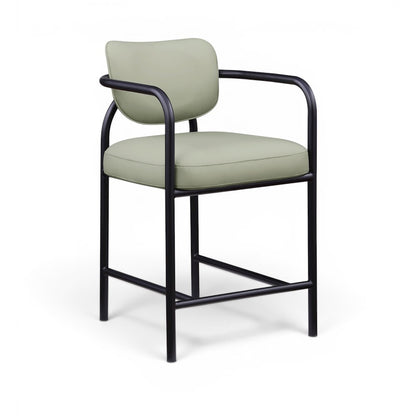 Serava Mint Vegan Leather Upholstered Counter Stool