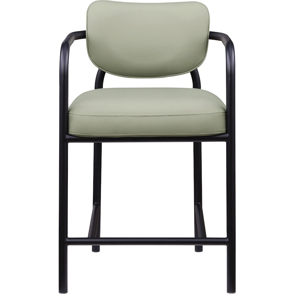 Serava Mint Vegan Leather Upholstered Counter Stool