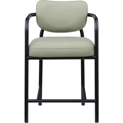 Serava Mint Vegan Leather Upholstered Counter Stool