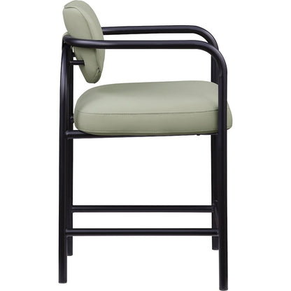 Serava Mint Vegan Leather Upholstered Counter Stool